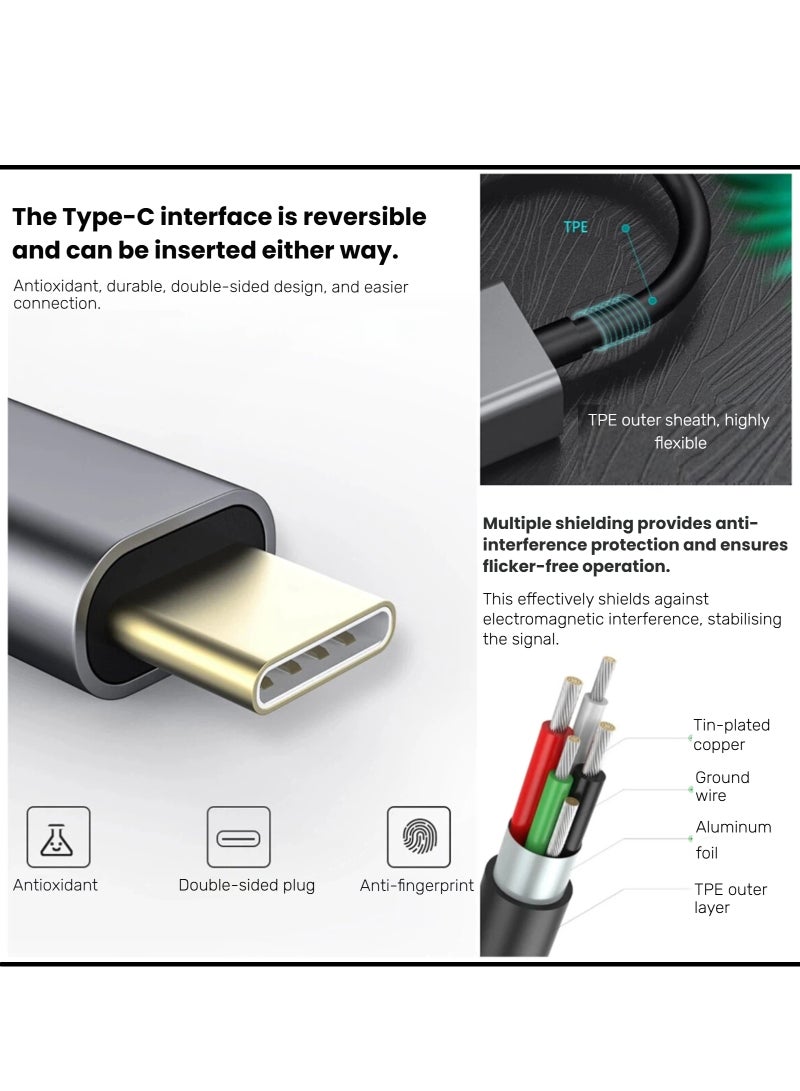 Aura Select Type-C to RJ45 1000Mbps Ethernet Adapter for Macbook Huawei Matebook Tablet Phone, USB-C to LAN Converter, Stable Wired Internet for Gaming Office, Aluminum Shell Gold Plated Port - Image 4